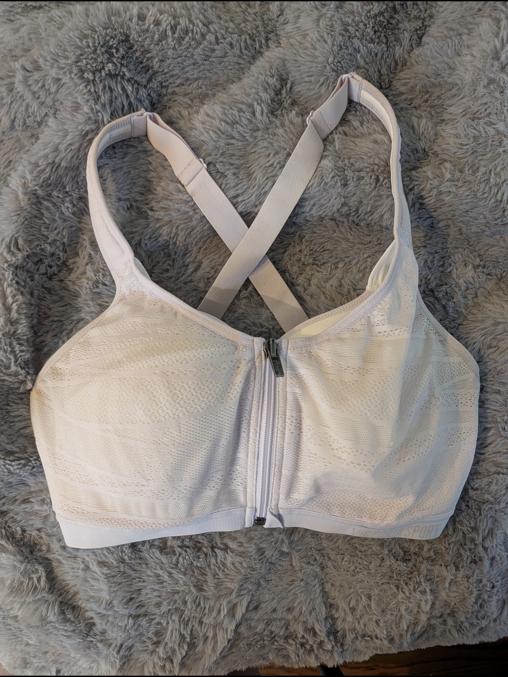 High Support Front-Zip Sports Bra - Lavendar